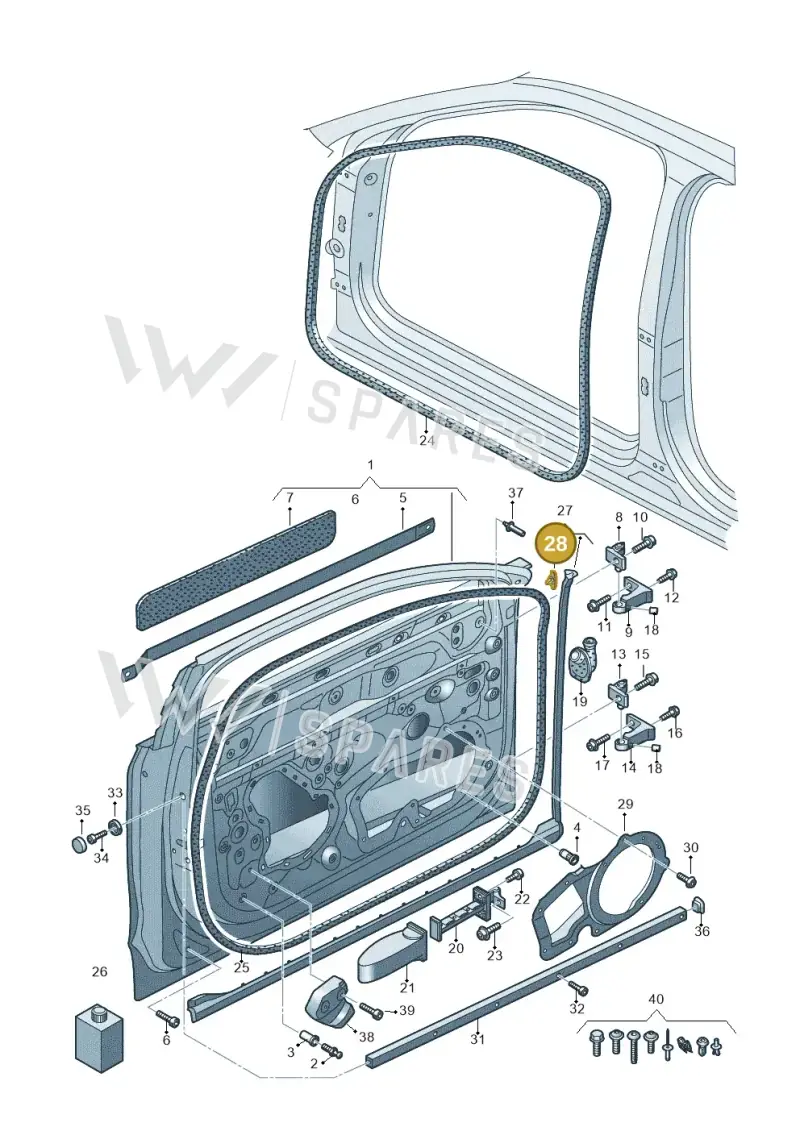 4H0837732 — Audi A8 (2017-2025) diagram 838831100, position 28