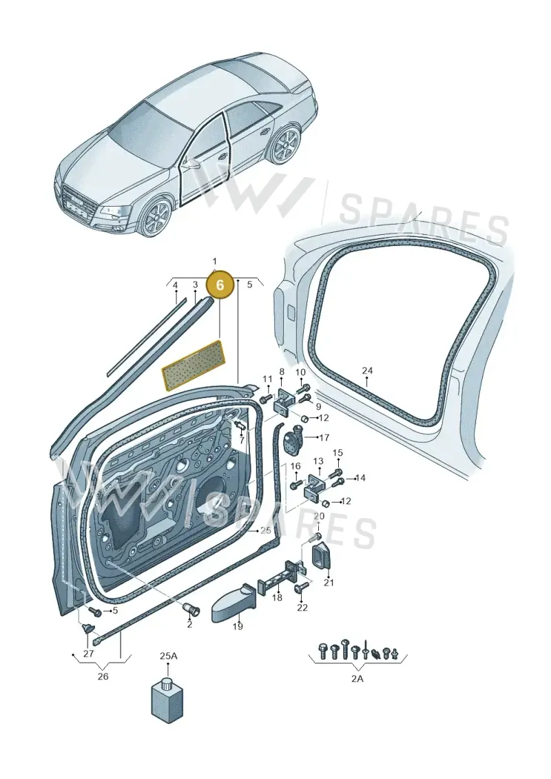 4H0837833 — Audi A8L qu. 3.0 TDI (2013-2018) diagram 696831100, position 6