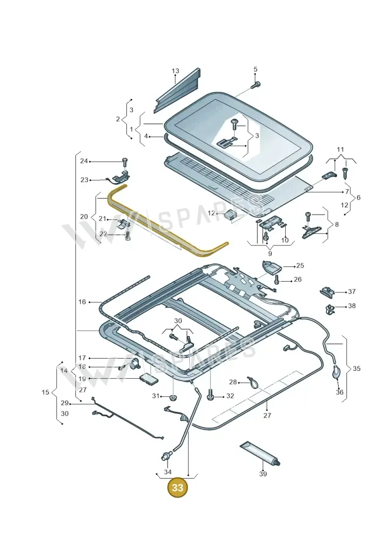 4H0877201 — Audi A8L qu. 3.0 TDI (2009-2014) diagram 696877000, position 33