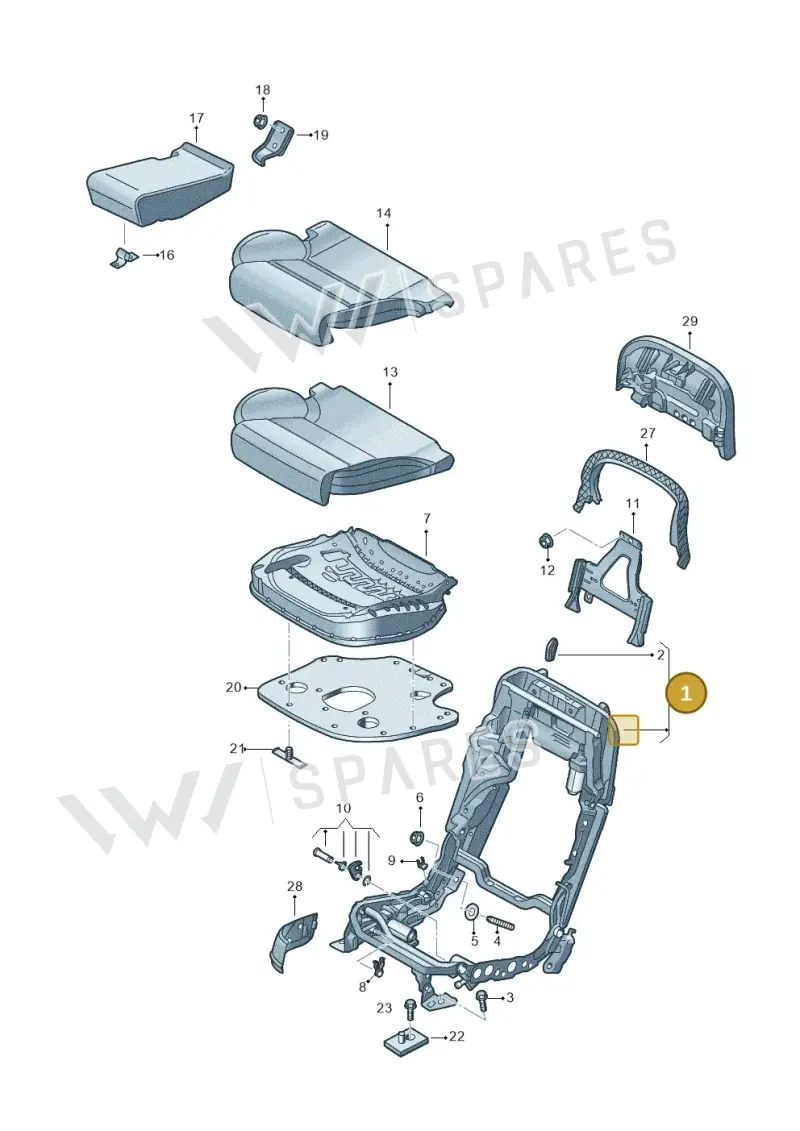 4H0885111 — Audi A8 (2013-2018) diagram 696885300, position 1