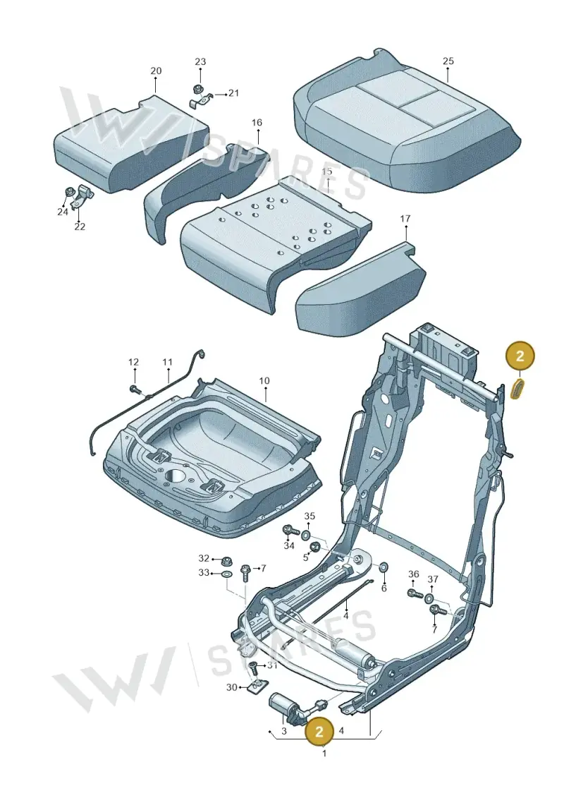 4H0885665 — Audi A8 (2017-2025) diagram 838885100, position 2