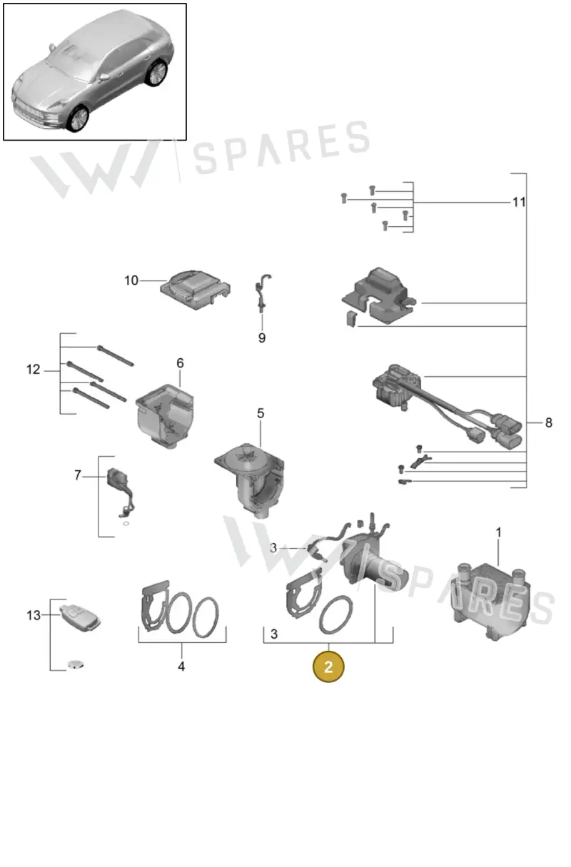 4H0898919C — Porsche Macan (2013-2018) diagram p44813025, position 2