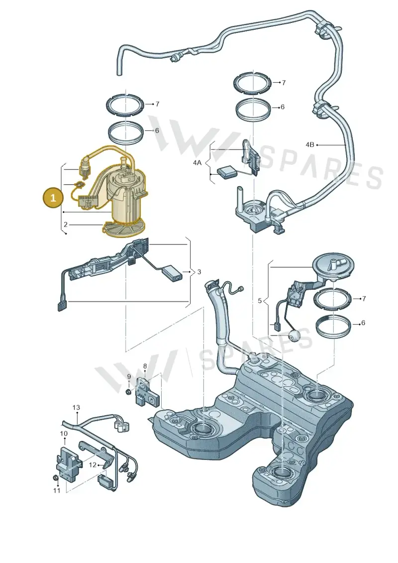 4H0906089 — Audi A8 (2013-2018) diagram 696919350, position 1