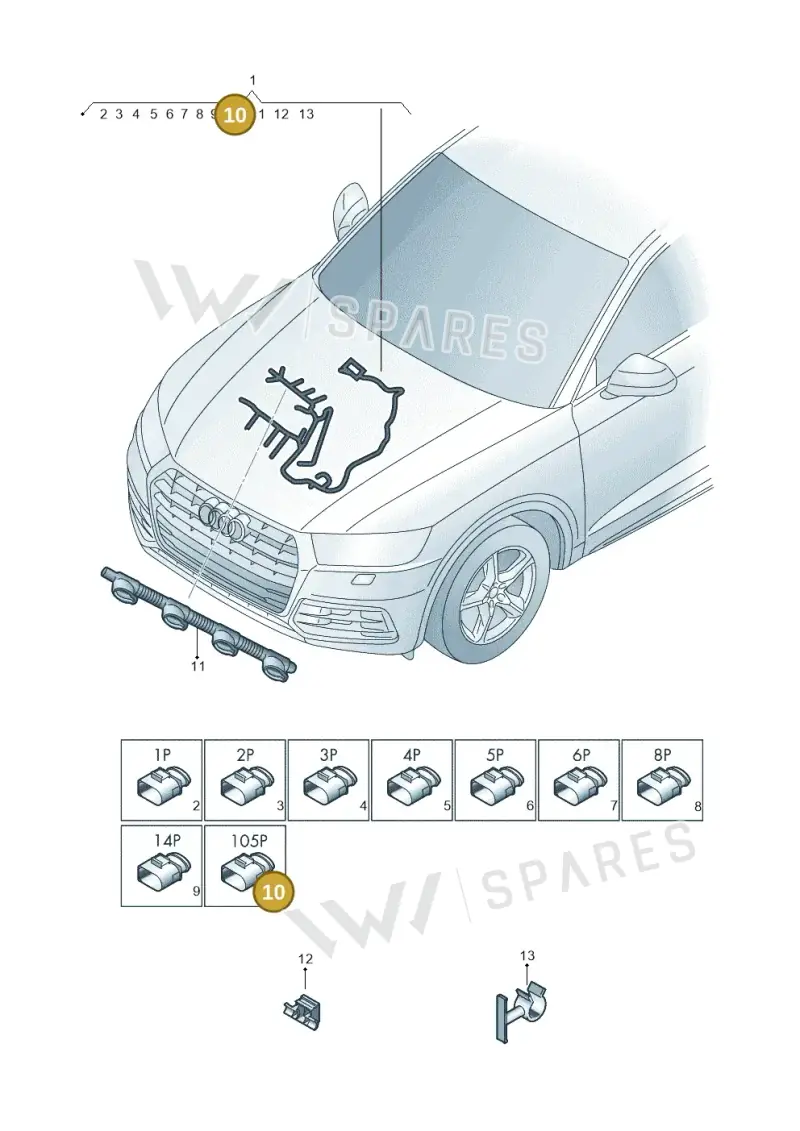 4H0906235 — Audi Q5 (2016-2025) diagram 896971140, position 10
