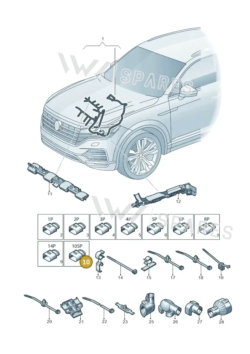 4H0906235B — Volkswagen Touareg (2017-2025) diagram 439971012, position 10