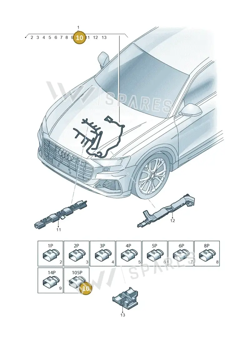 4H0906235 — Audi Q8 (2018-2025) diagram 429971110, position 10