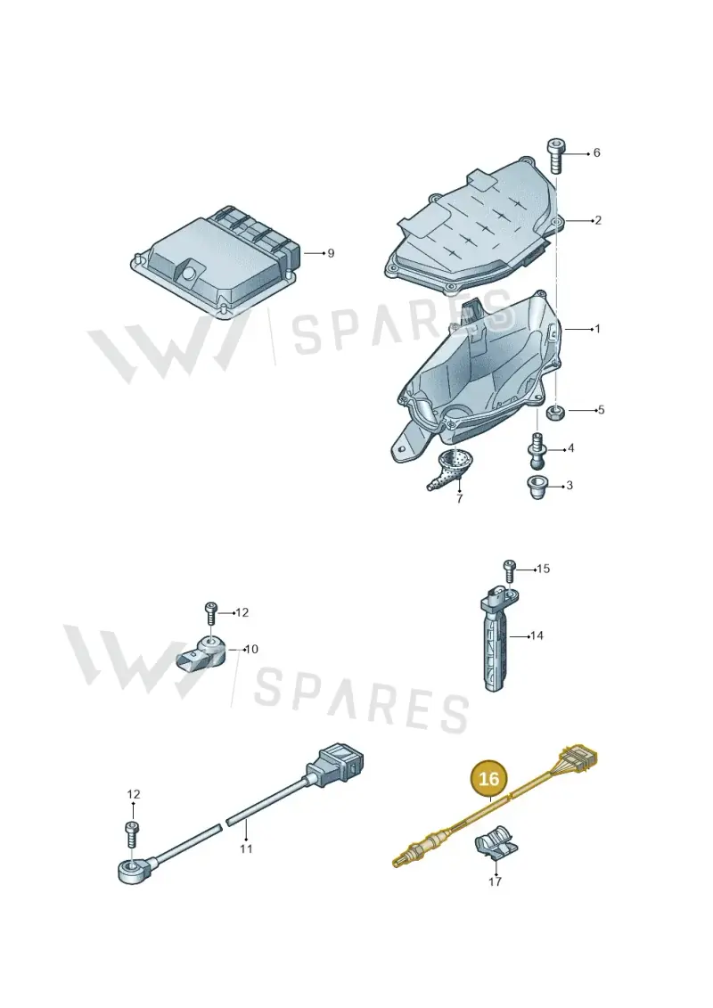 4H0906262M — Audi A7 Sportback (2014-2018) diagram 788906000, position 16
