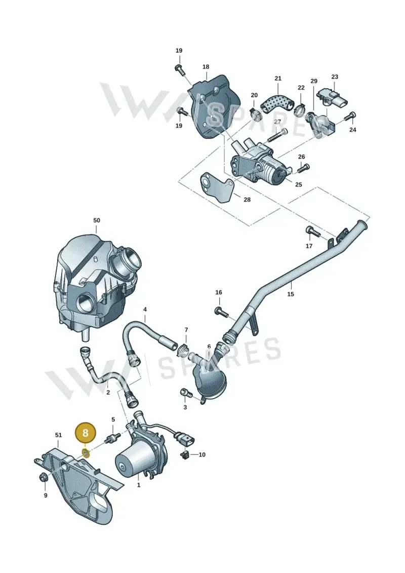 4H0906435A — Audi A8 (2013-2018) diagram 696131150, position 8