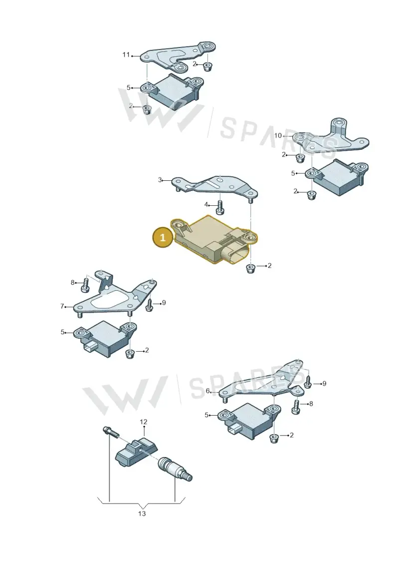 4H0907273A — Audi RS6 Avant (2013-2018) diagram 758907600, position 1