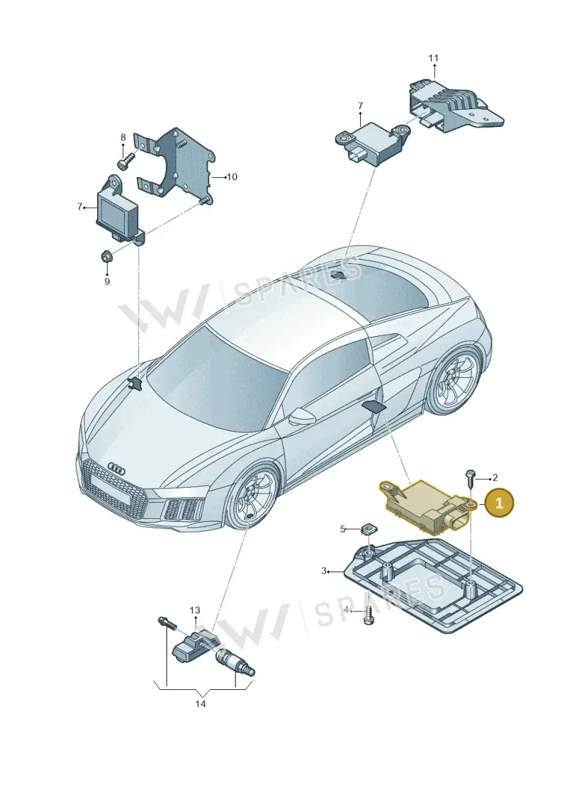 4H0907273E — Audi R8 Spyder (2015-2024) diagram 872907500, position 1