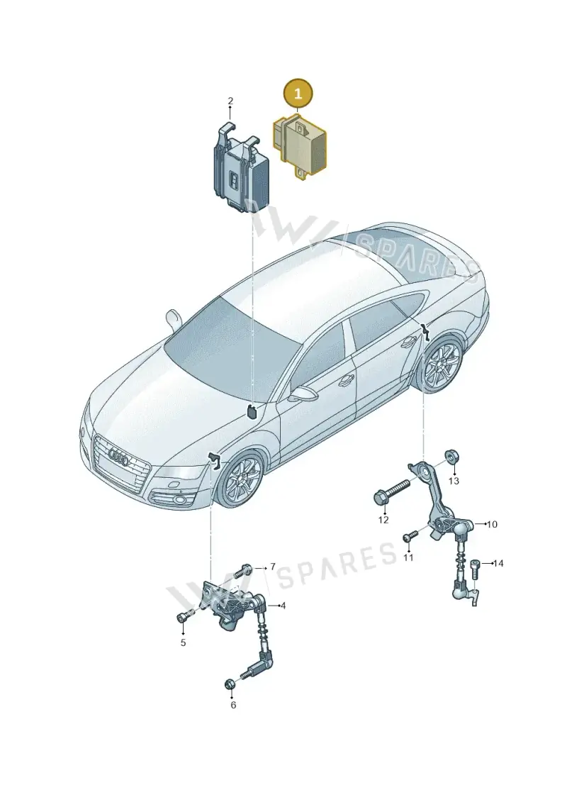 4H0907357B — Audi RS7 Sportback (2013-2018) diagram 765941250, position 1