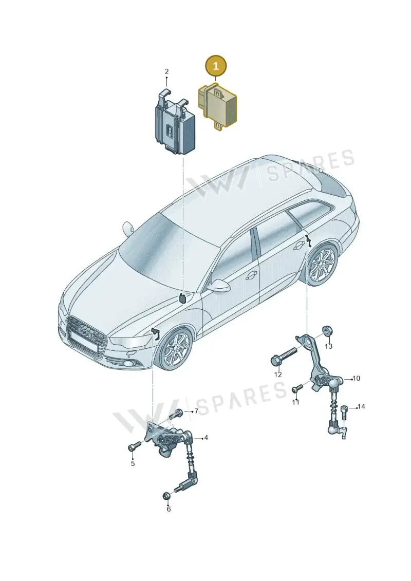 4H0907357B — Audi RS6 Avant (2013-2018) diagram 758941250, position 1