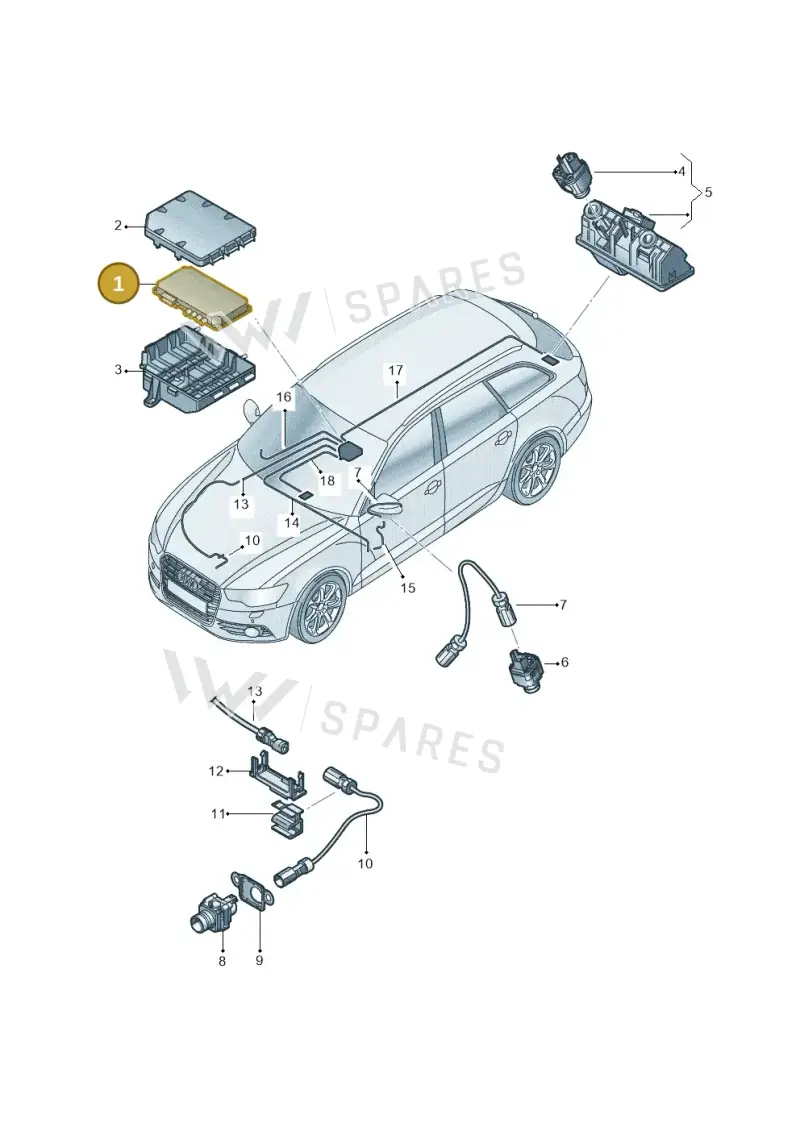 4H0907428B — Audi RS6 Avant (2013-2018) diagram 758907500, position 1