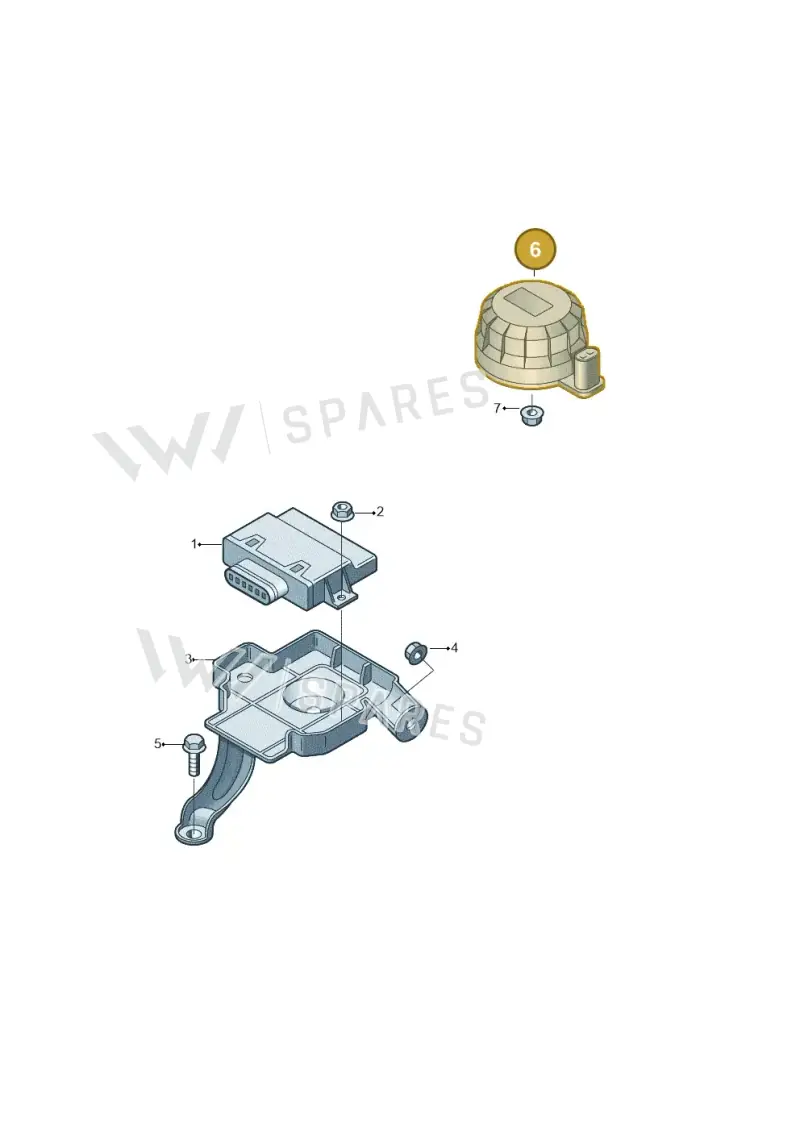 4H0907601C — Audi A7 Sportback (2014-2018) diagram 717906200, position 6