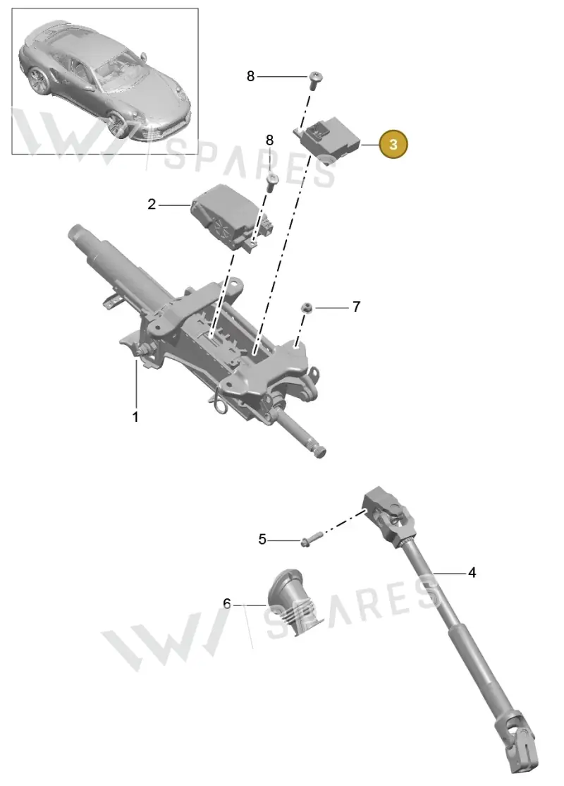 4H0907705K — Porsche 911 (2013-2020) diagram p42403006, position 3