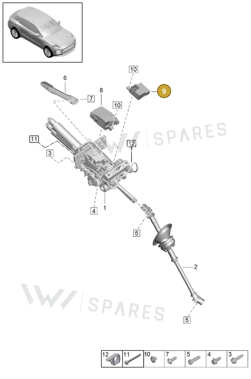 4H0907705K — Porsche Macan (2018-2022) diagram p52403060, position 9