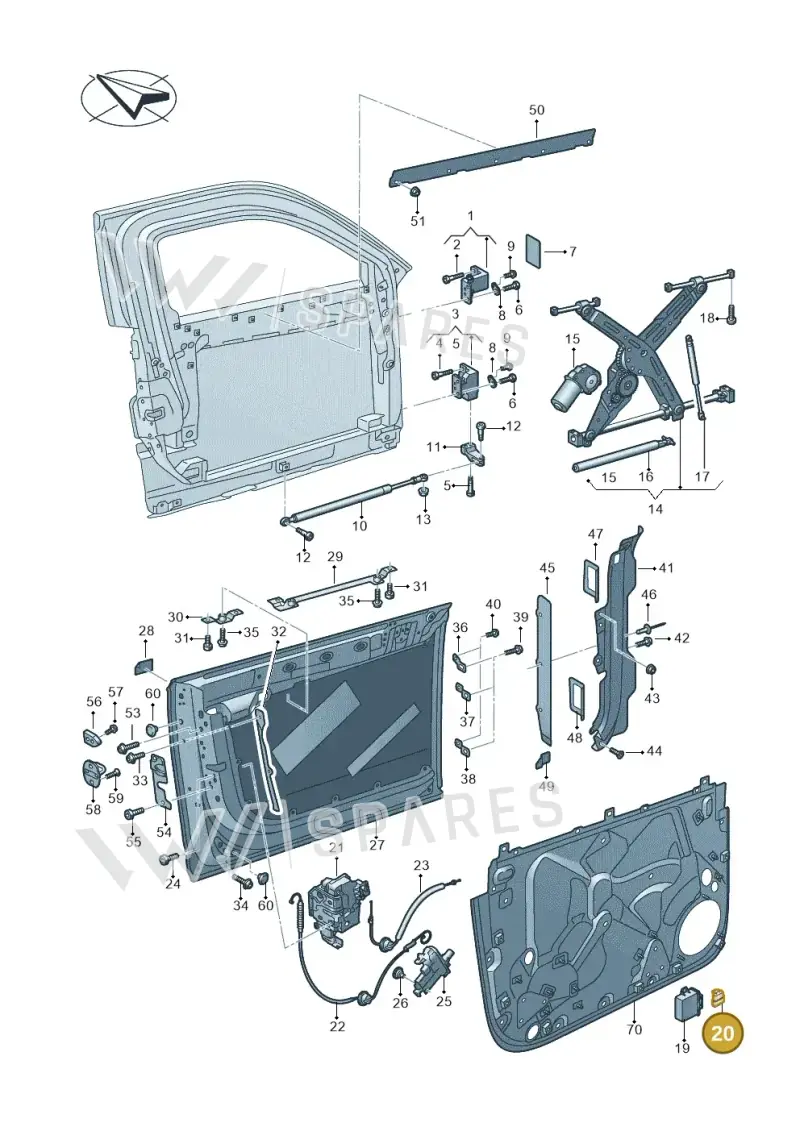 4H0915089 — Audi A8 (2017-2025) diagram 838831000, position 20