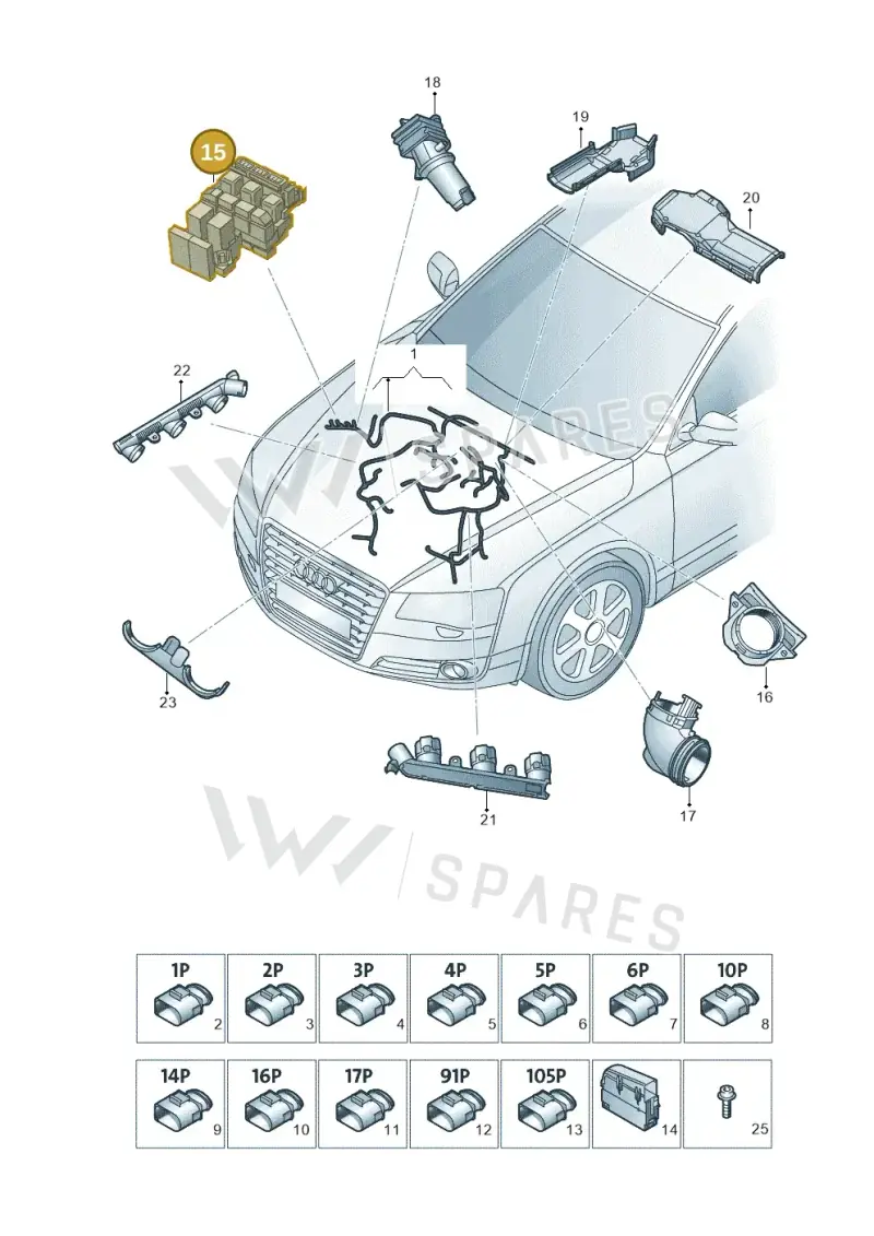 4H0937503 — Audi A8 (2013-2018) diagram 771971200, position 15