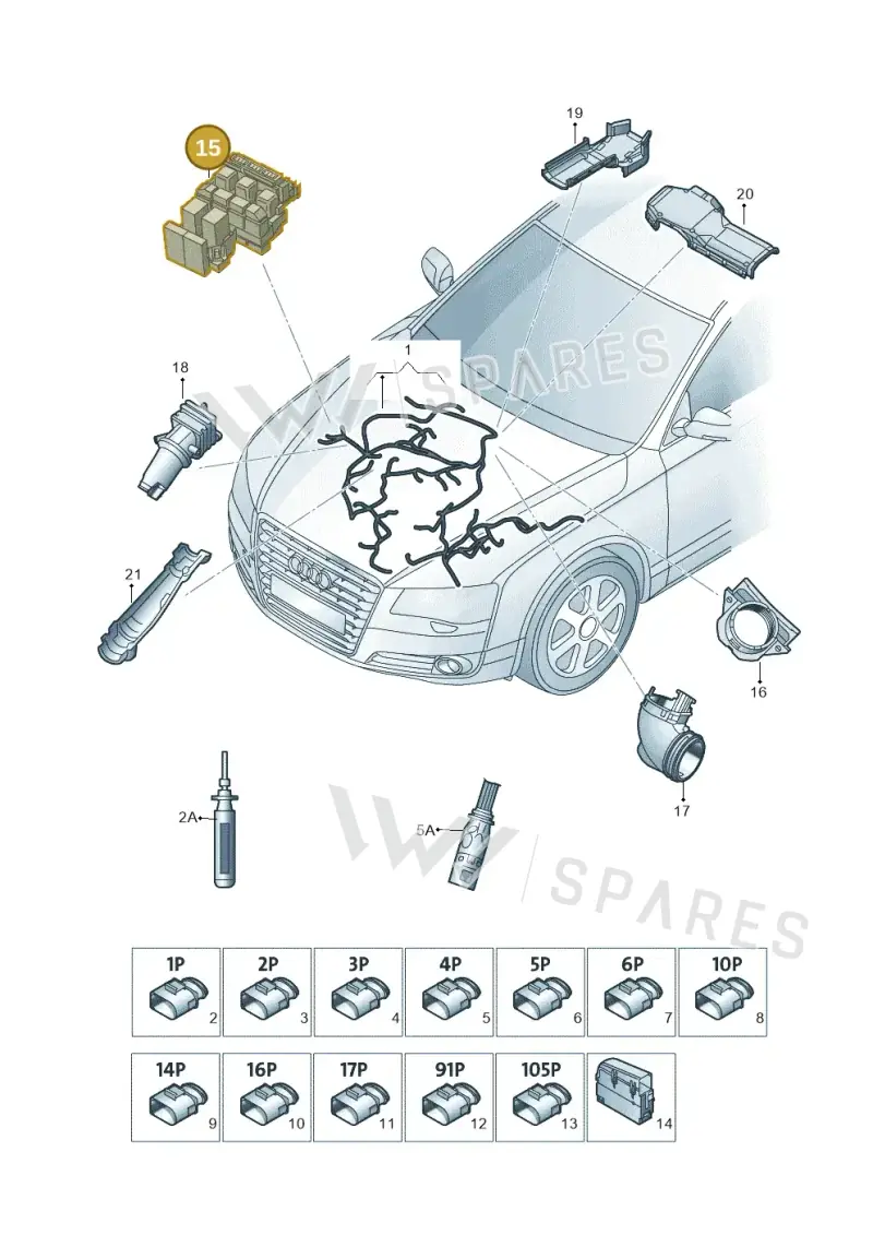4H0937503 — Audi A8 (2013-2018) diagram 771971300, position 15