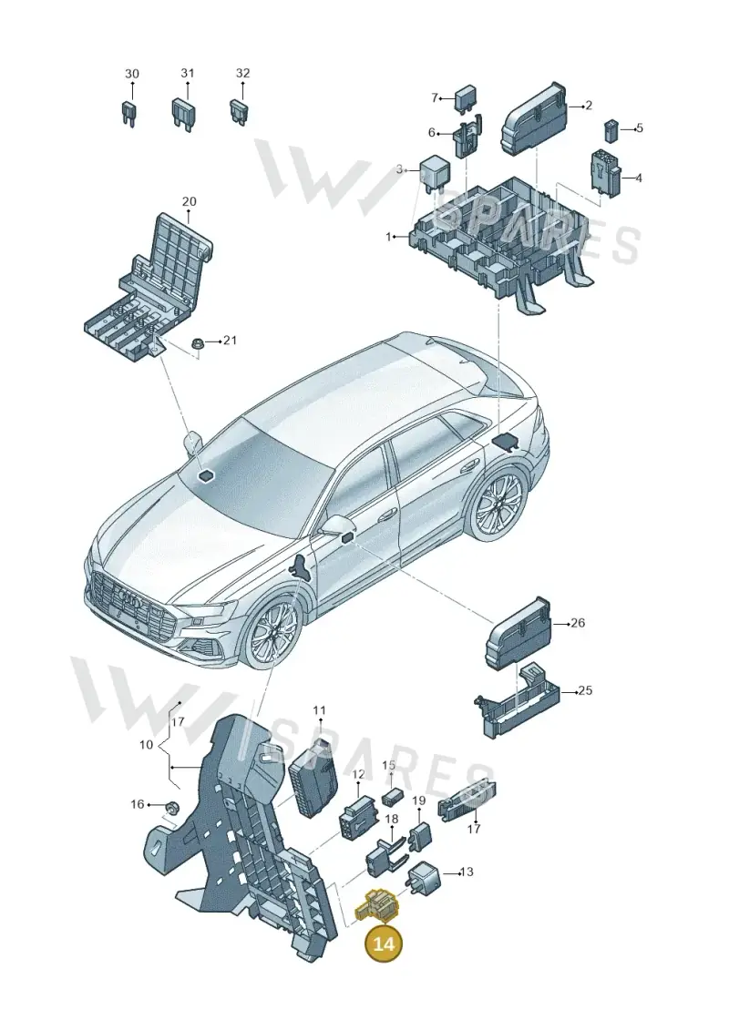 4H0937527 — Audi RS Q8 Quattro (2019-) diagram 429937000, position 14