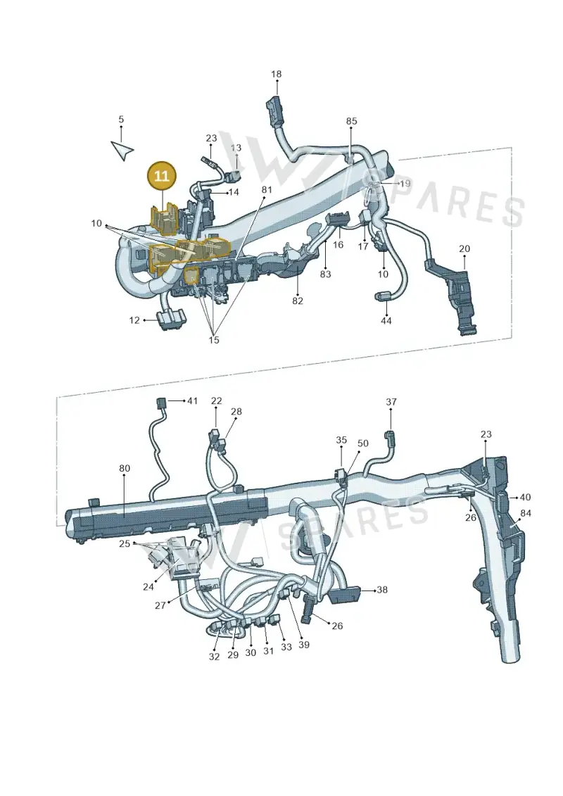 4H0937527B — Skoda Yeti (2013-2017) diagram 666971870, position 11