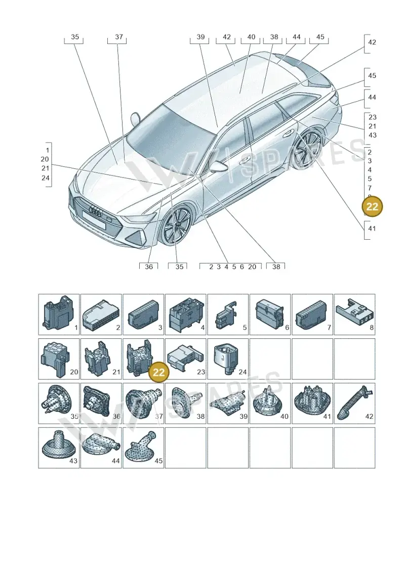 4H0937529 — Audi RS6 Avant (2019-) diagram 537971810, position 22