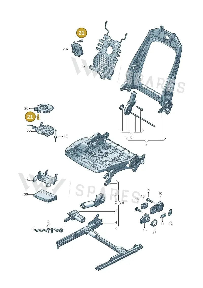 4H0941117 — Audi RS4 Avant (2017-) diagram 849959200, position 21