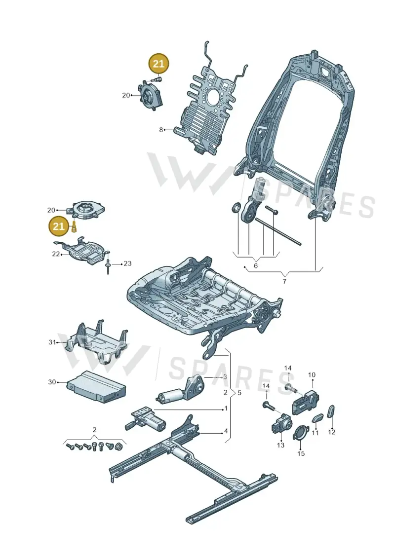 4H0941117 — Audi Q8 Quattro 3,0 (2018-) diagram 859959200, position 21