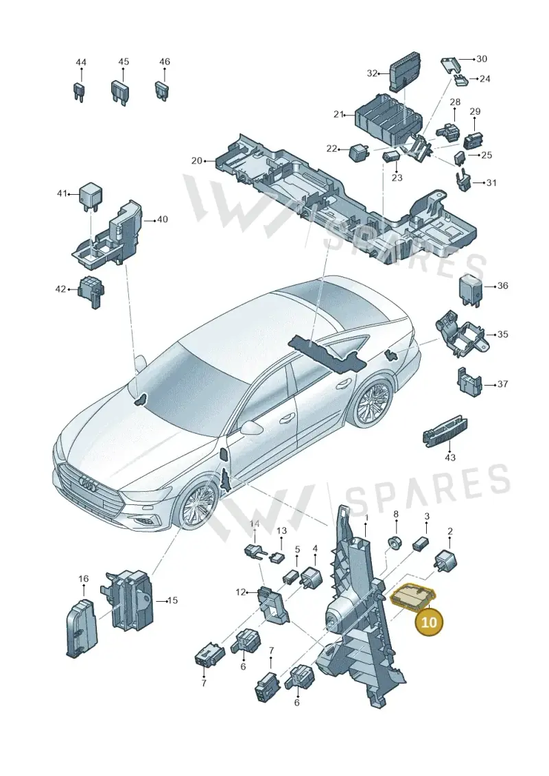 4H0941824 — Audi RS7 Sportback (2019-) diagram 435937000, position 10