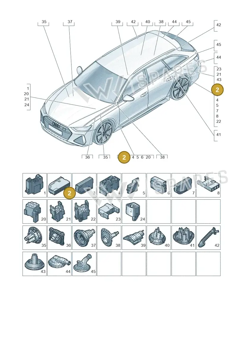 4H0941824 — Audi RS6 Avant (2019-) diagram 537971810, position 2