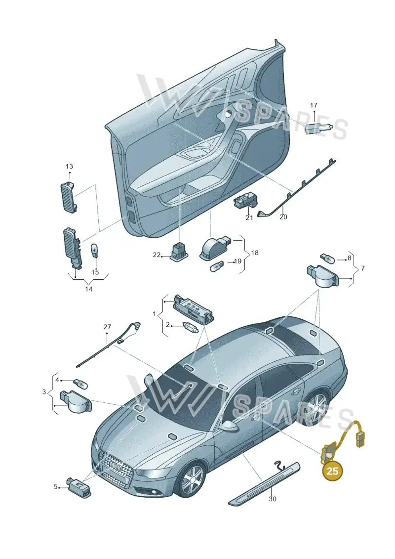 4H0947133B — Audi A6 L 2.0 (2011-2013) diagram 717947100, position 25