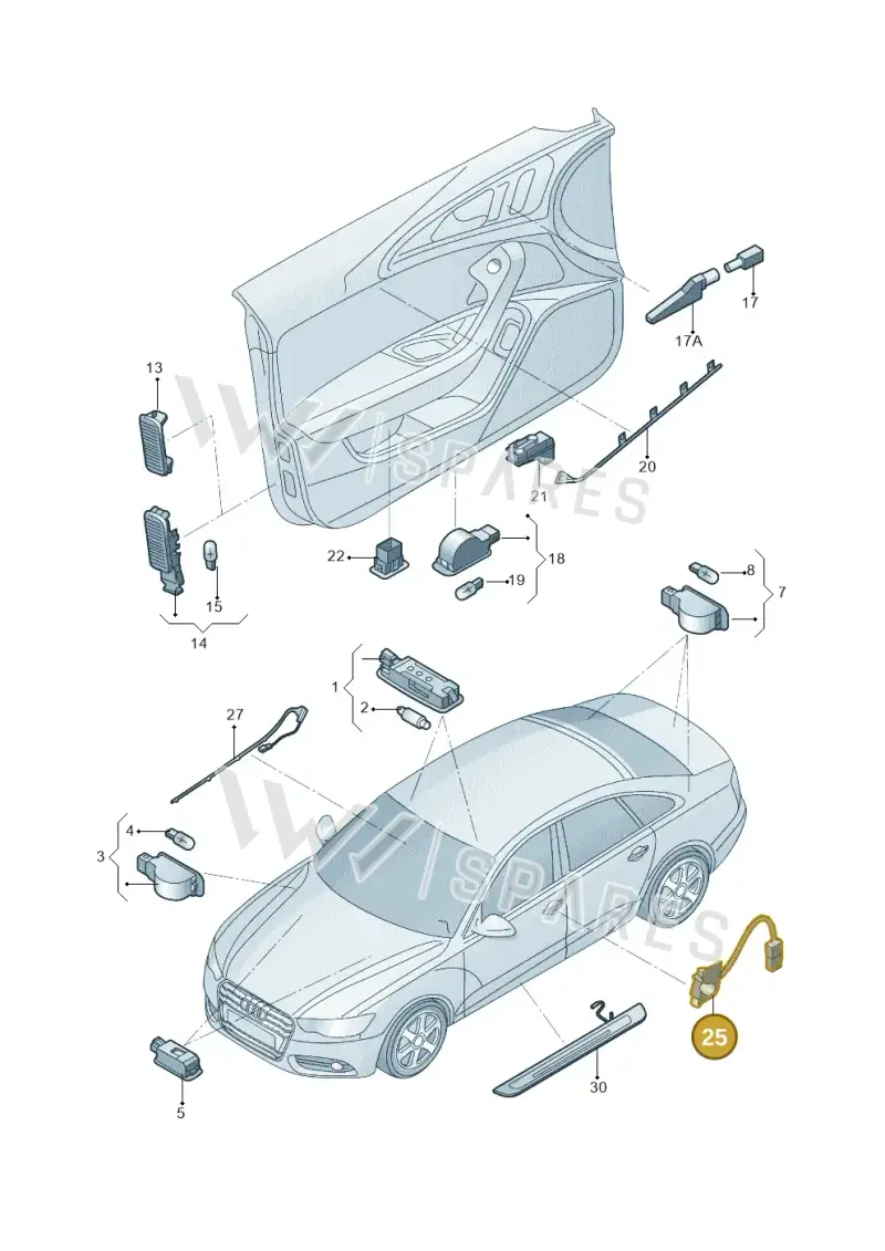 4H0947133B — Audi A6 1.8 (2015-2019) diagram 887947010, position 25