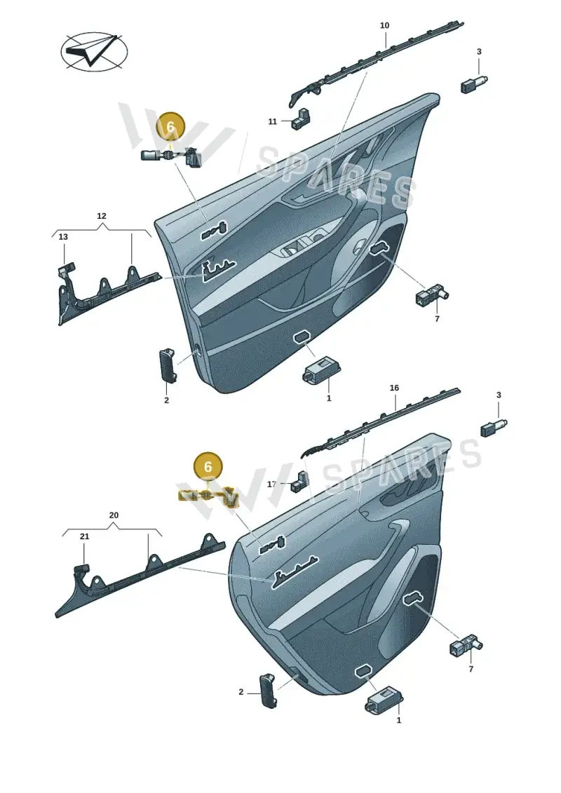 4H0947133B — Audi Q7 qu. 3.0 TDI (2015-2019) diagram 429947014, position 6