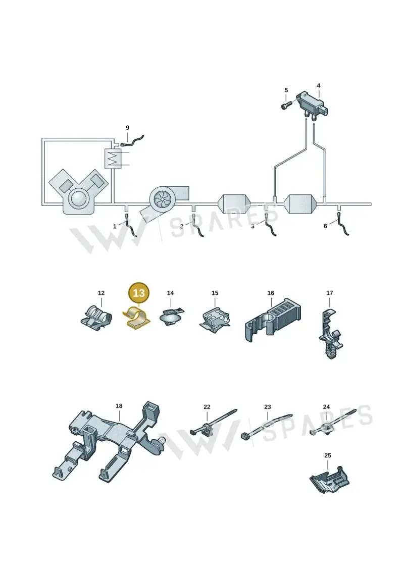 4H0971741 — Audi A7 Sportback (2018-2025) diagram 435906002, position 13
