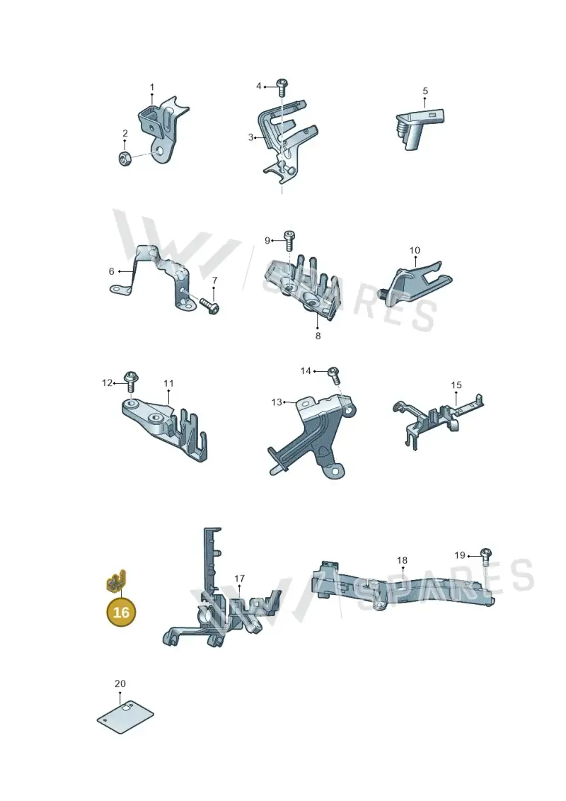 4H0971845BD — Audi A5 Sportback (2016-2020) diagram 849971010, position 16
