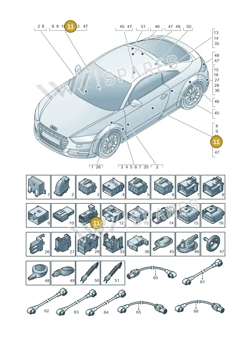 4H0972773 — Audi TTRS Coupe (2016-2023) diagram 850971790, position 11