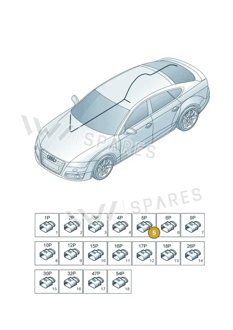 4H0972775 — Audi RS7 Sportback (2013-2018) diagram 765971850, position 5