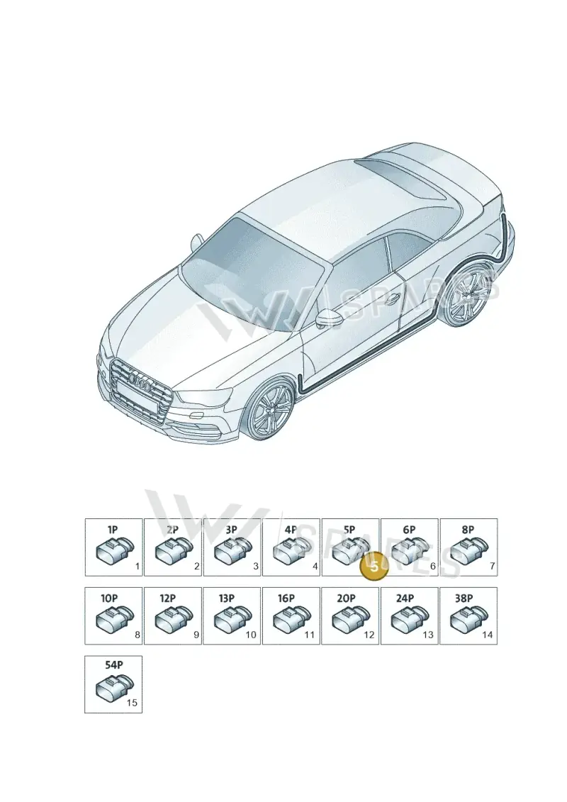 4H0972775 — Audi A3 Cab. 1.4 (2013-2016) diagram 778971820, position 5