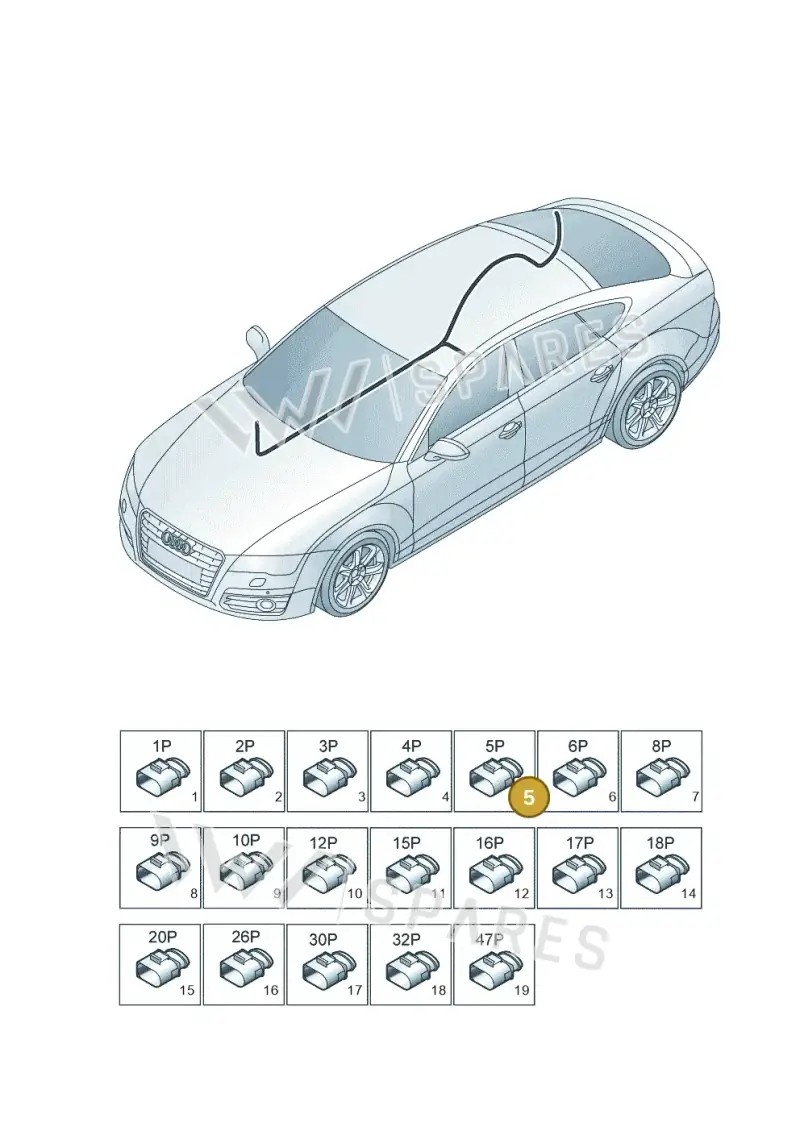 4H0972775 — Audi A7 Sportback (2014-2018) diagram 788971850, position 5