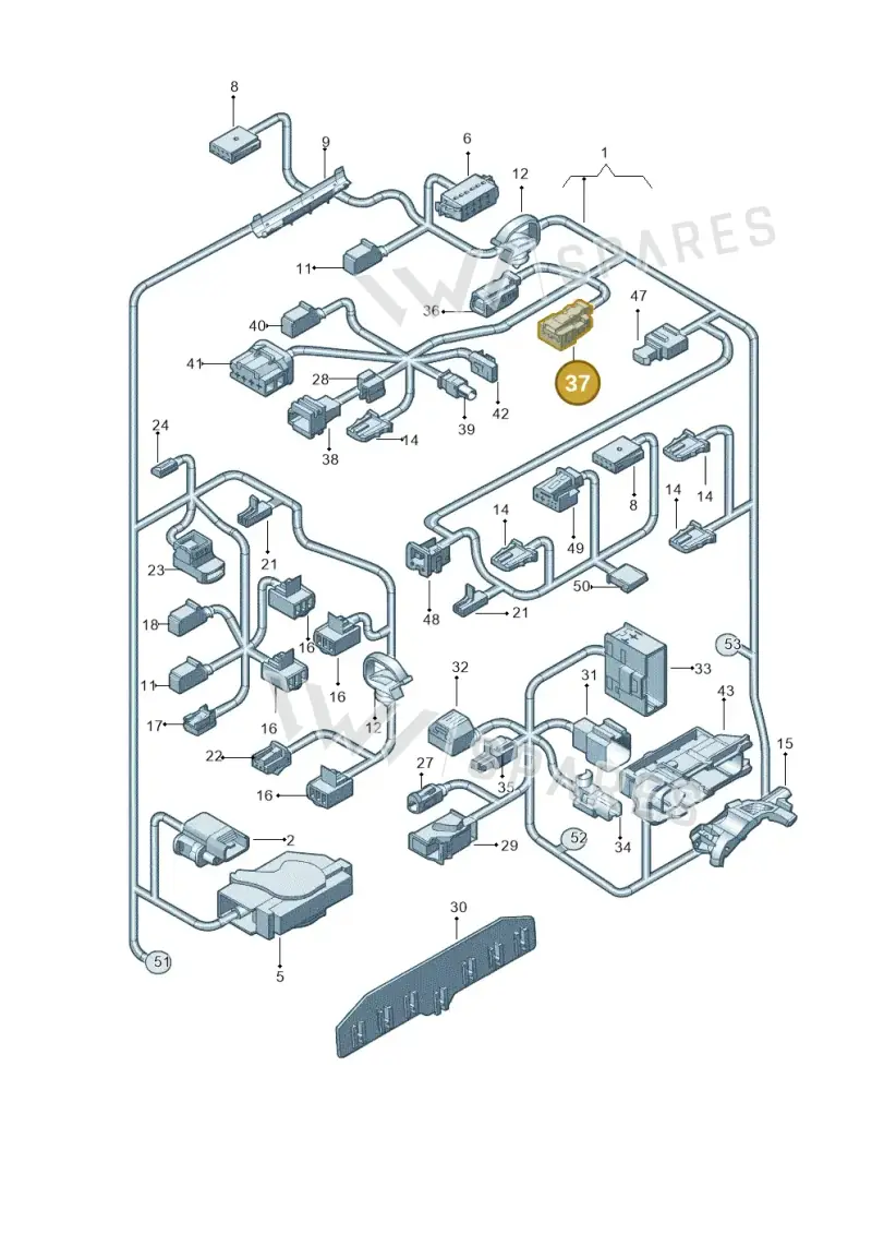 4H0972775A — Volkswagen Jetta (2010-2014) diagram 692971820, position 37