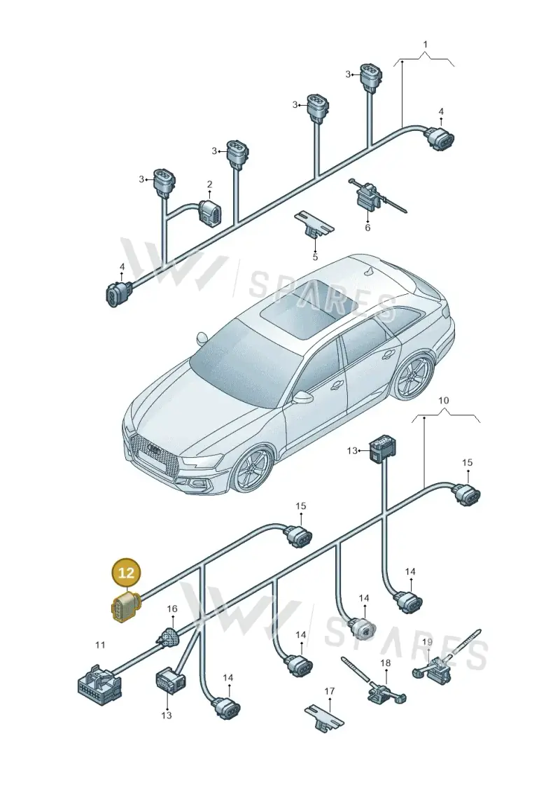 4H0973704C — Audi RS4 Avant (2017-2025) diagram 438972500, position 12