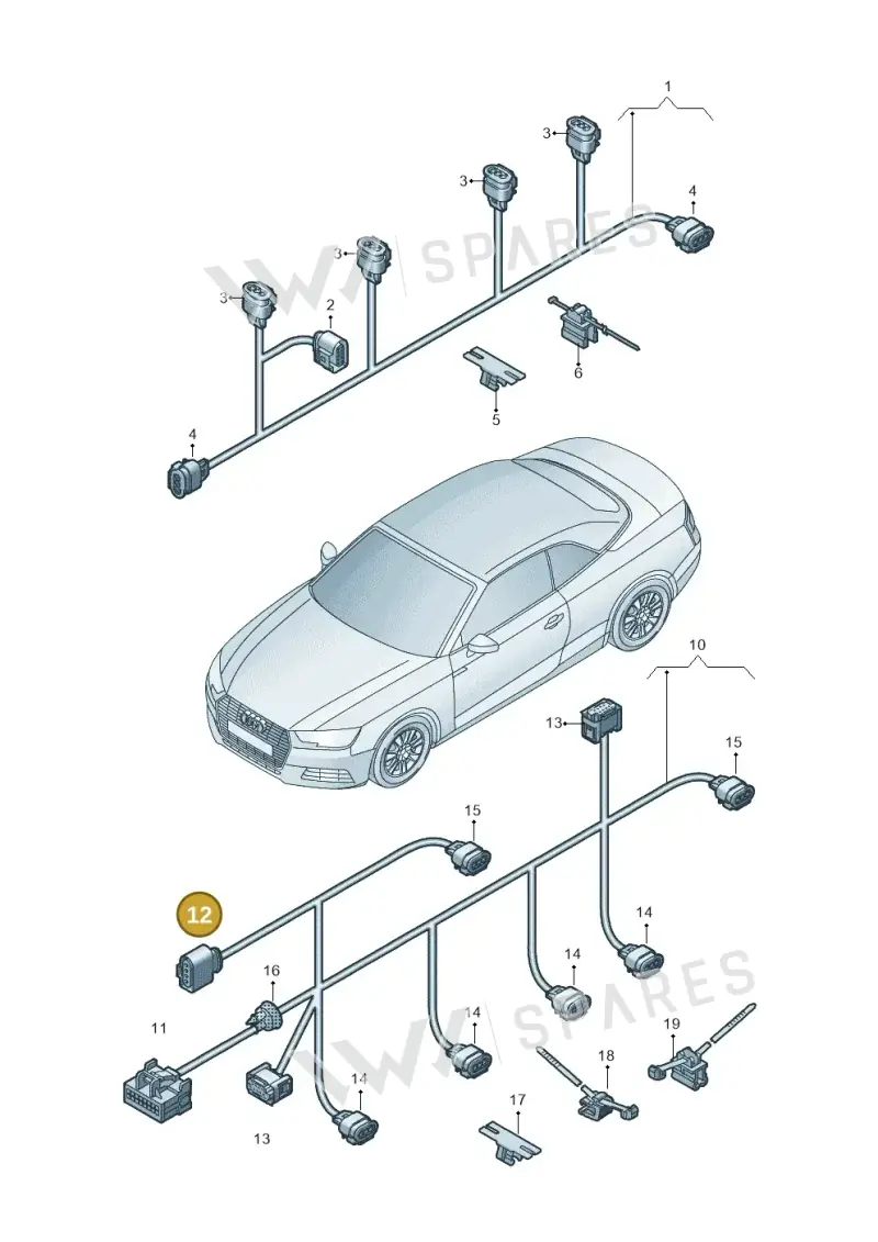 4H0973704C — Audi A5 Cabriolet (2016-2025) diagram 848972500, position 12
