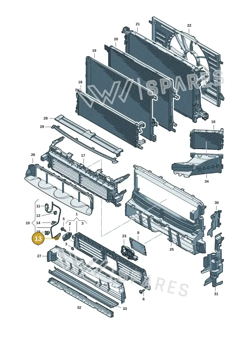 4H0973704 — Audi A5 Limo 2.0 (2024-) diagram 8wk121990, position 13
