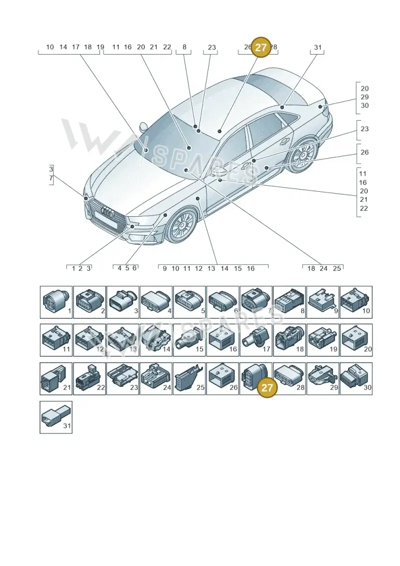 4H0973713C — Audi A4 (2015-2025) diagram 849971790, position 27