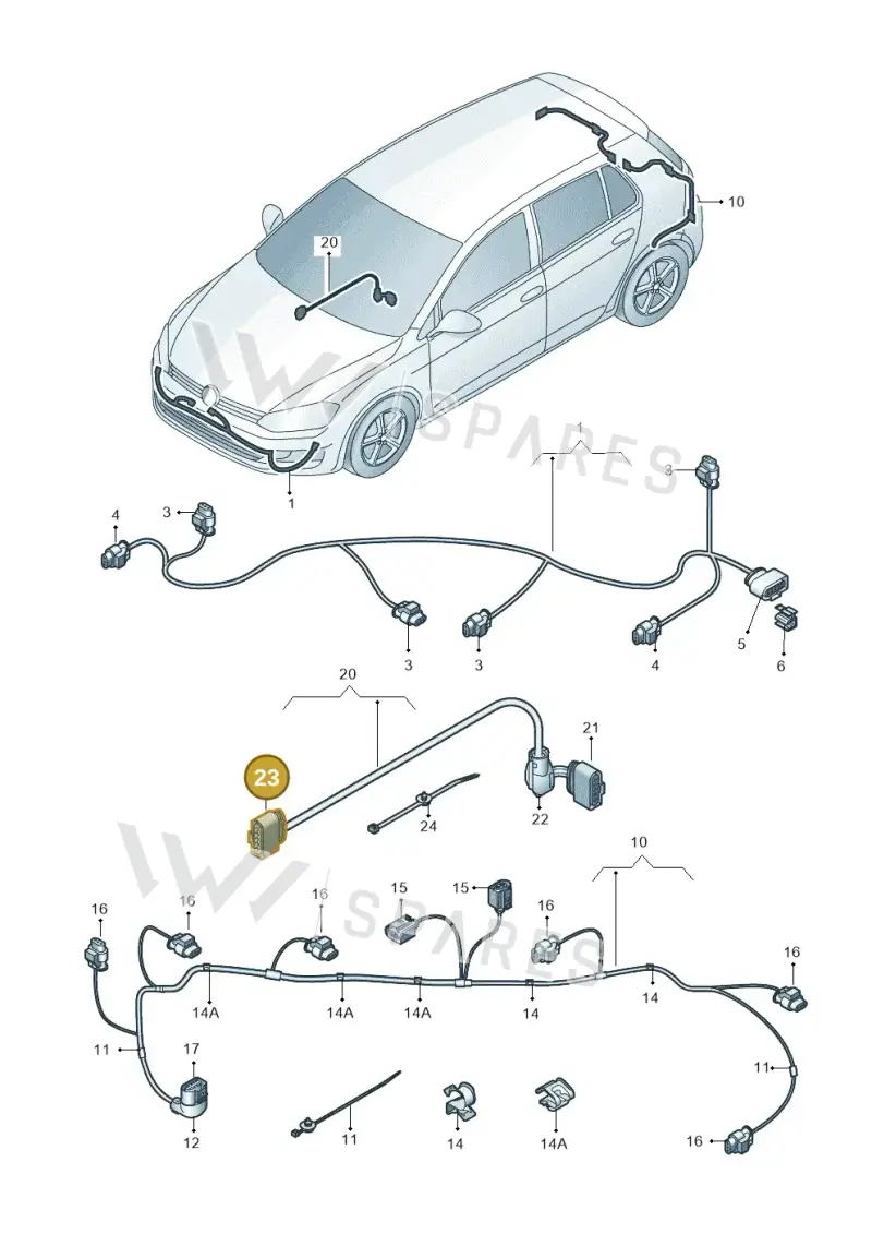 4H0973805A — Skoda Octavia (2017-2020) diagram 746971900, position 23