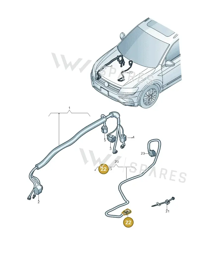 4H0973805A — Volkswagen Tiguan 2.0 4Motion (2017-2024) diagram 833971250, position 22