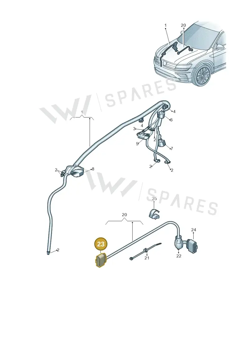 4H0973805A — Volkswagen Tiguan 2.0 4Motion (2016-2024) diagram 884971250, position 23