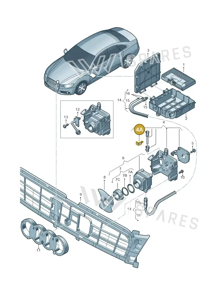 4H0980562 — Audi A6 Avant (2012-2018) diagram 717907410, position 4A
