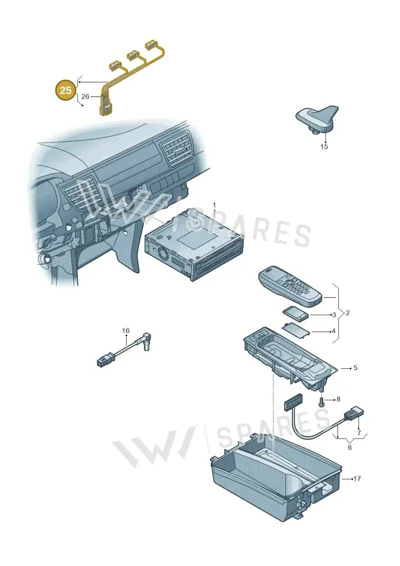 4H1035712 — Audi A8 (2013-2018) diagram 696035500, position 25