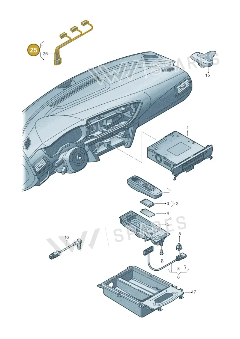4H1035712 — Audi RS6 Avant (2013-2018) diagram 711035500, position 25